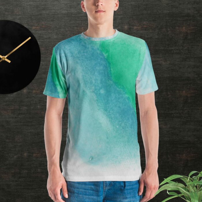 T-Shirt homme "Diffus Bleu vert"