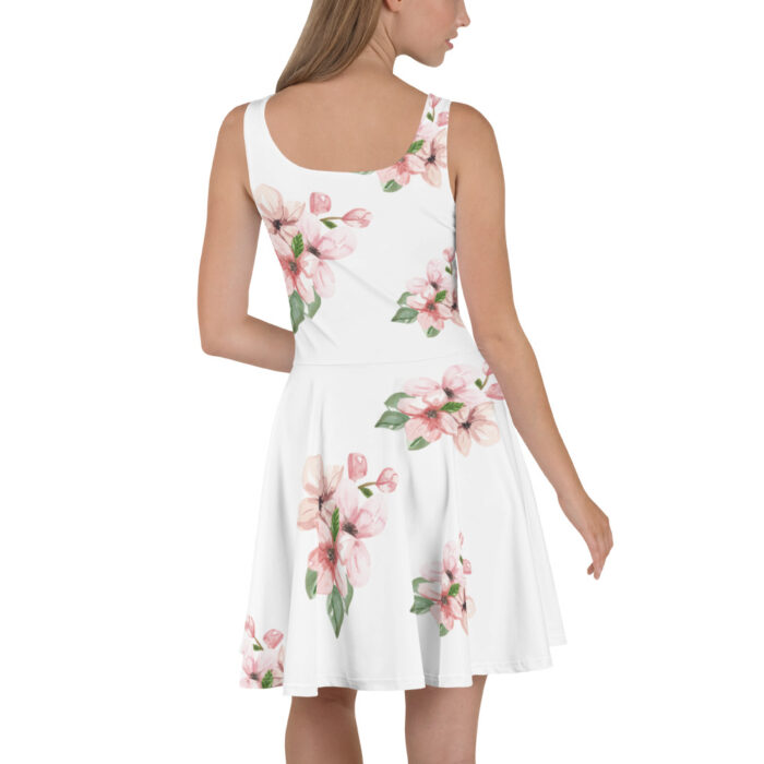 Robe Patineuse Blanc "Fleurs de cerisier" – Image 3