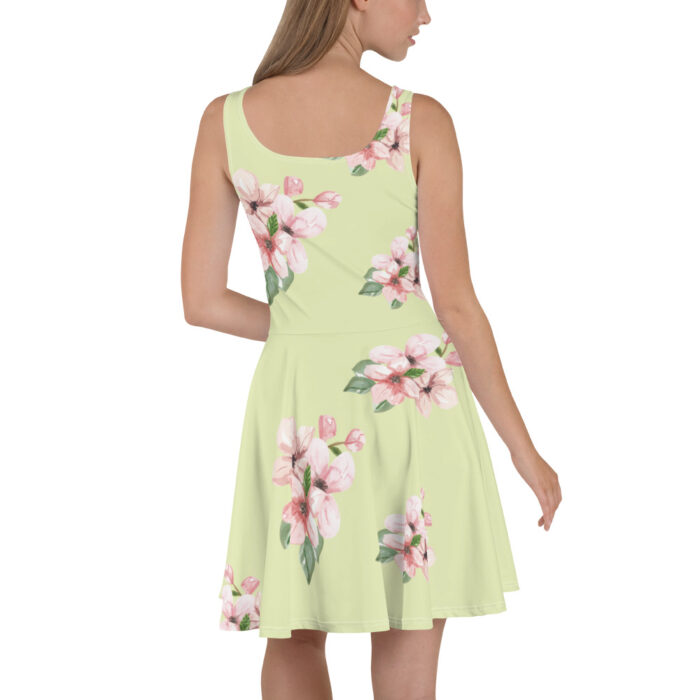 Robe Patineuse Green "Fleurs de cerisier" – Image 3