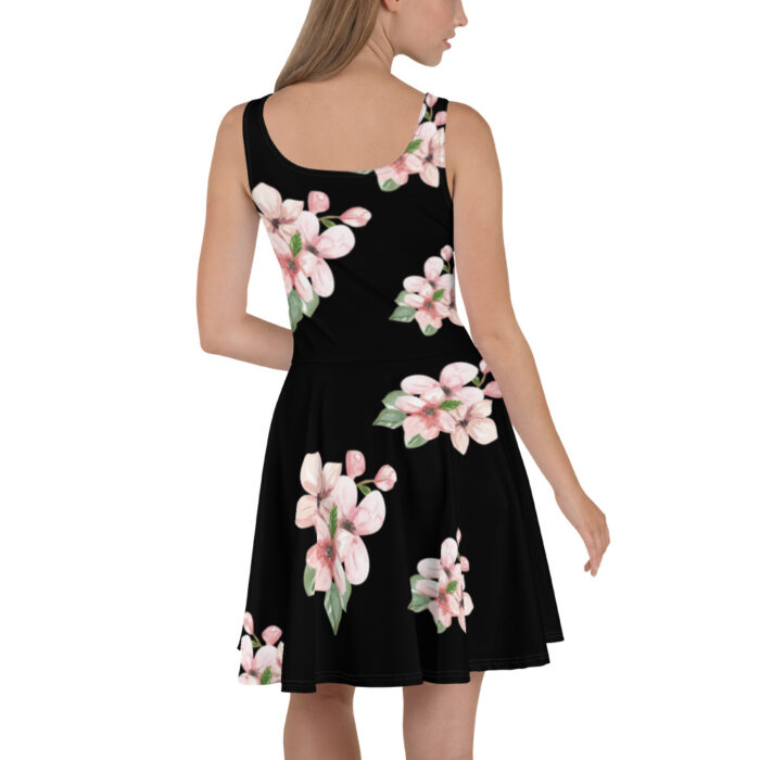 Robe Patineuse Black "Fleurs de cerisier" – Image 2