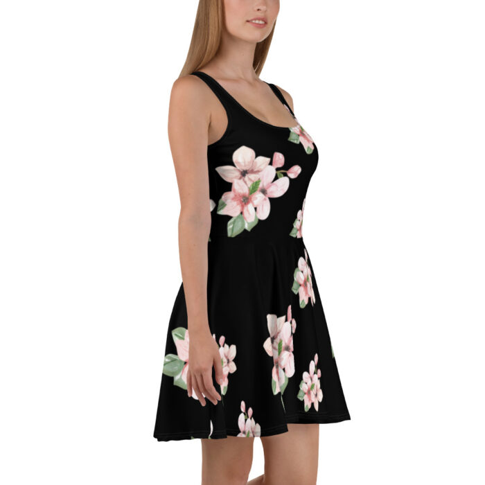 Robe Patineuse Black "Fleurs de cerisier" – Image 4