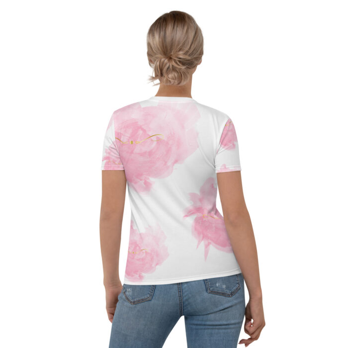 T-shirt pour Femme "3 Diffus Rose Aile d'or" – Image 2