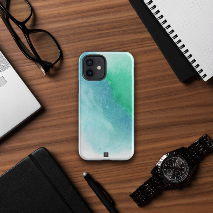 Coque d'iPhone® rigide "Diffus Bleu Vert" – Image 6