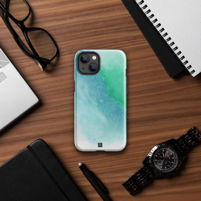 Coque d'iPhone® rigide "Diffus Bleu Vert" – Image 10