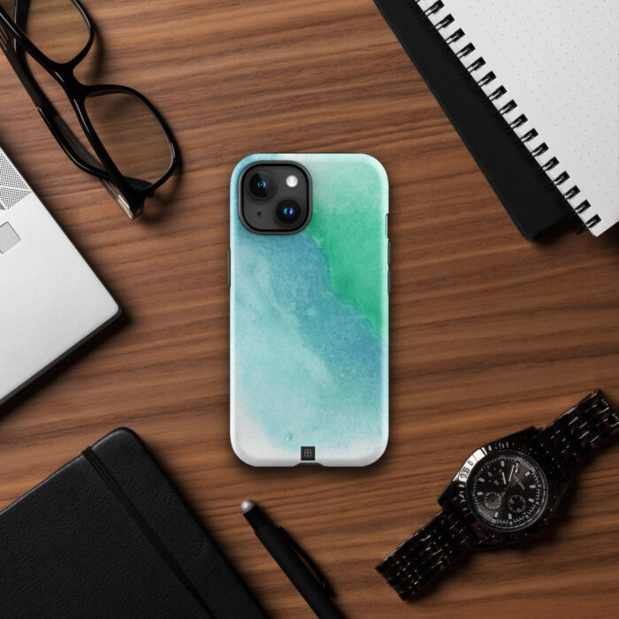 Coque d'iPhone® rigide "Diffus Bleu Vert" – Image 17