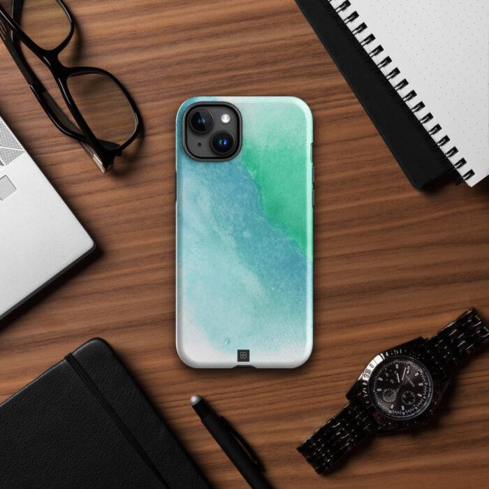 Coque d'iPhone® rigide "Diffus Bleu Vert" – Image 18