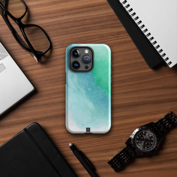 Coque d'iPhone® rigide "Diffus Bleu Vert" – Image 19