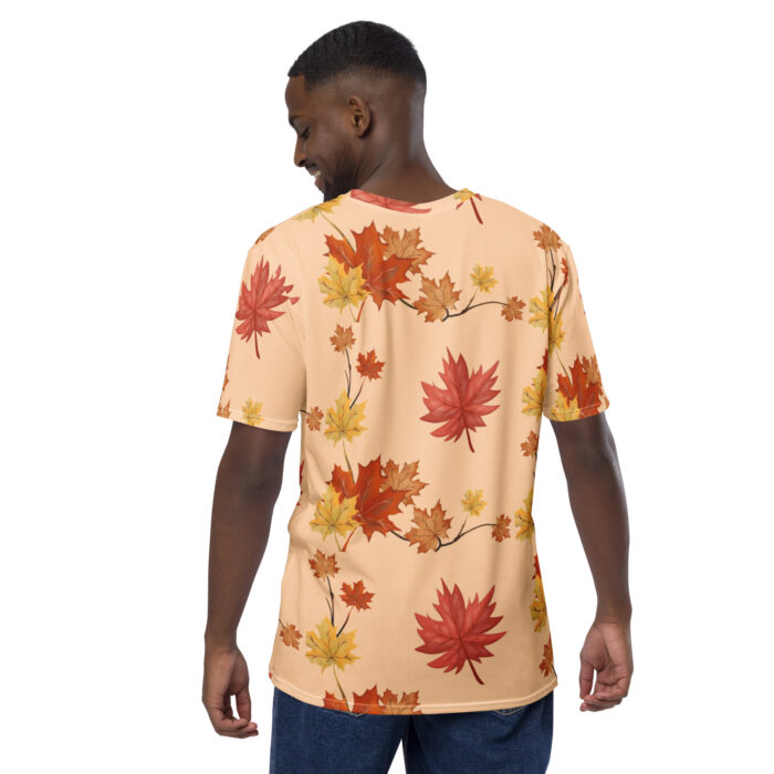 T-Shirt homme "Feuille d’automne fond orange" – Image 3