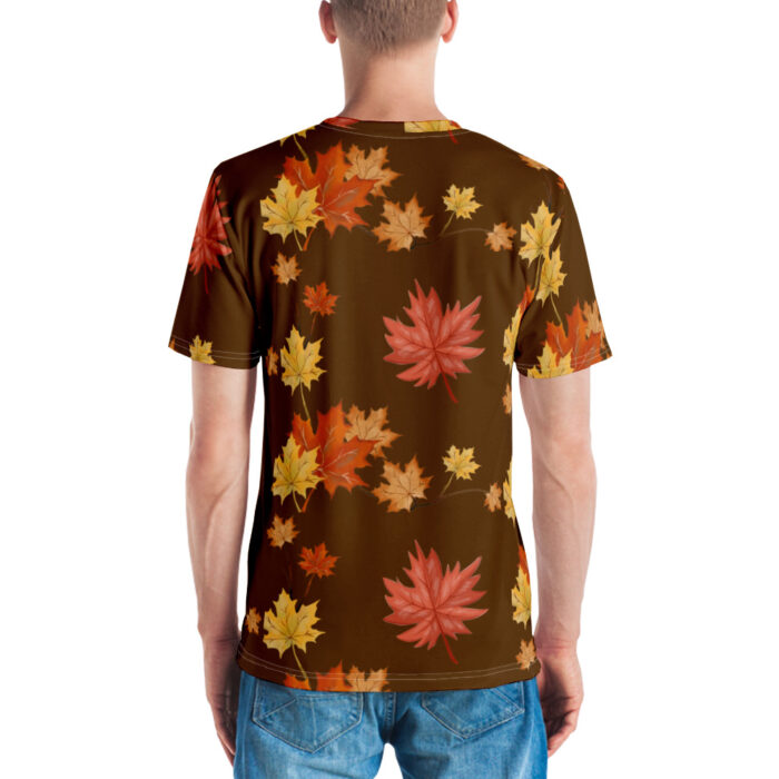 T-Shirt homme "Feuille d’automne Fond Marron" – Image 3