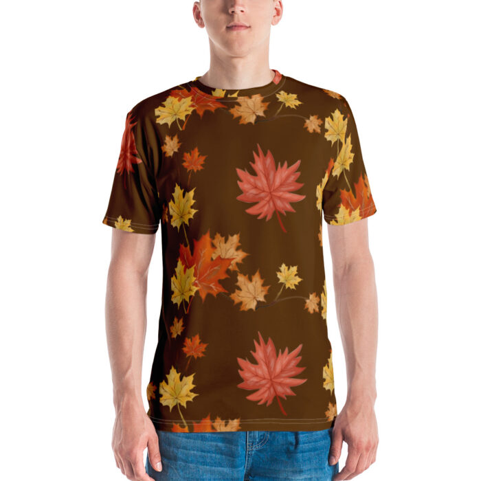 T-Shirt homme "Feuille d’automne Fond Marron" – Image 2