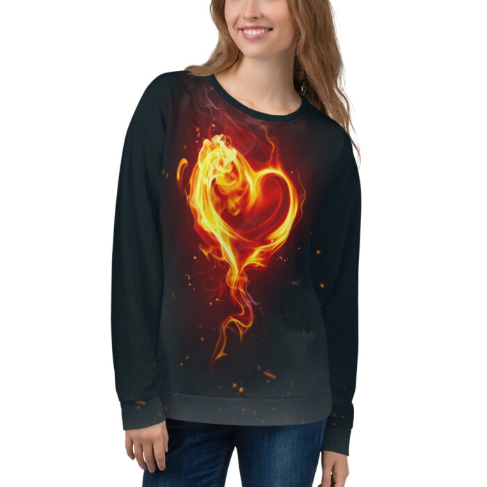 Sweat-Shirt Unisexe "Burning Heart"