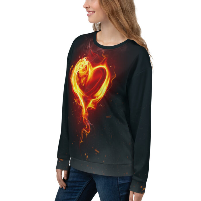 Sweat-Shirt Unisexe "Burning Heart" – Image 4