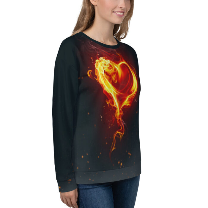 Sweat-Shirt Unisexe "Burning Heart" – Image 3