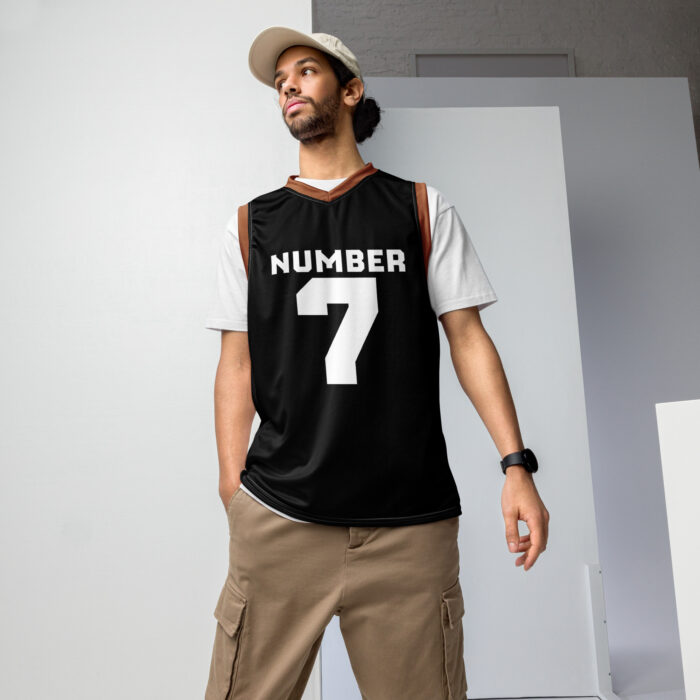 Maillot de basket recyclé all over "Number 7"