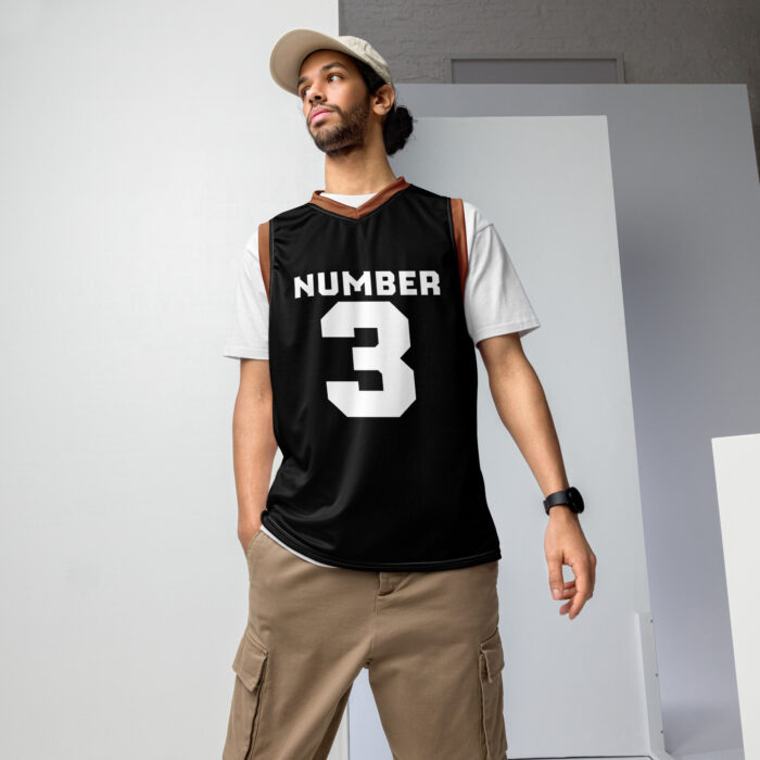 Maillot de basket recyclé all over "Number 3"