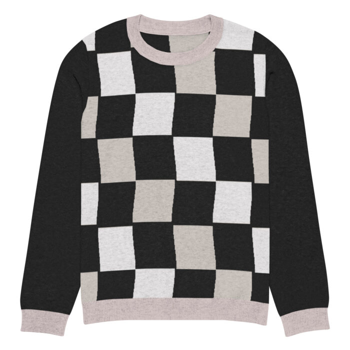 Pull tricoté ras-du-cou Damier – Image 15