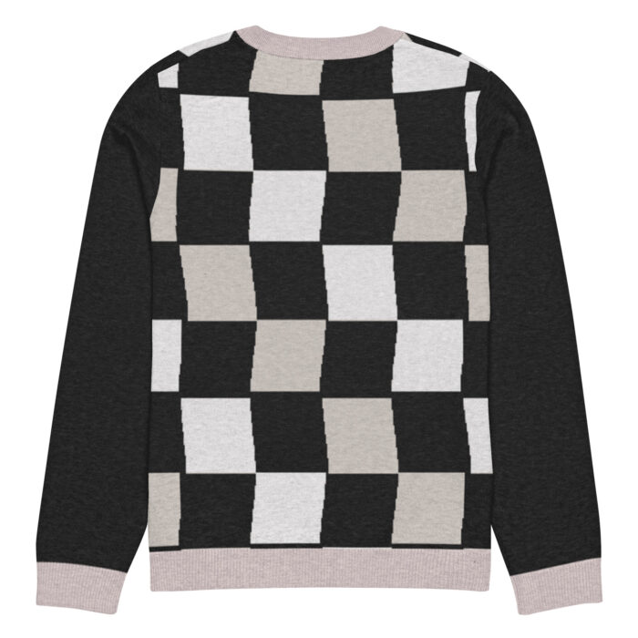 Pull tricoté ras-du-cou Damier – Image 4