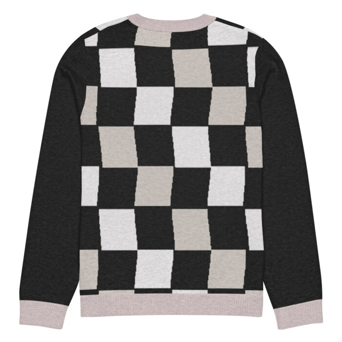 Pull tricoté ras-du-cou Damier – Image 2