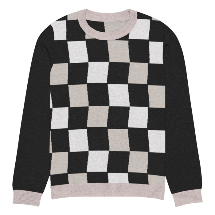 Pull tricoté ras-du-cou Damier – Image 11