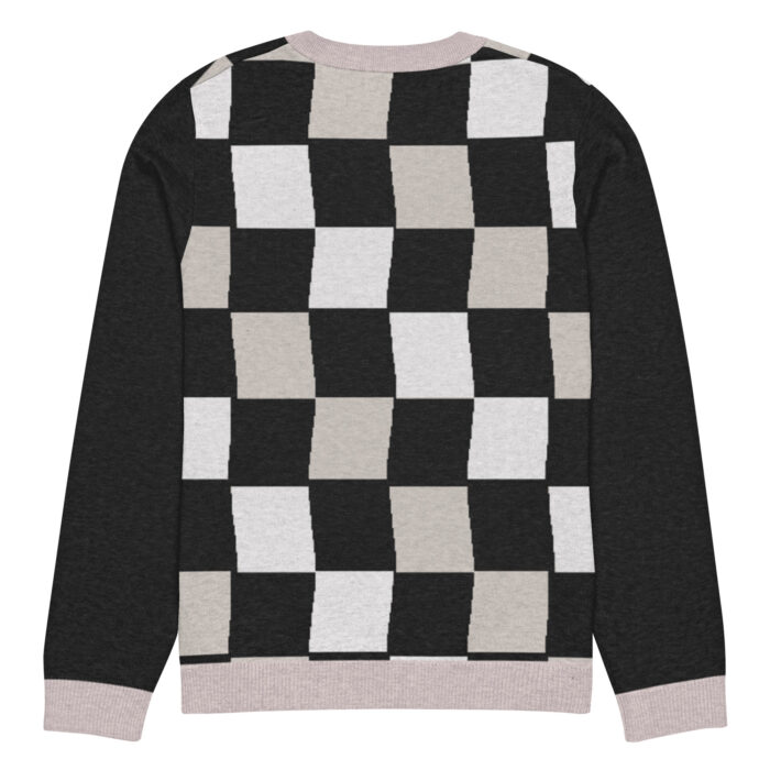 Pull tricoté ras-du-cou Damier – Image 8