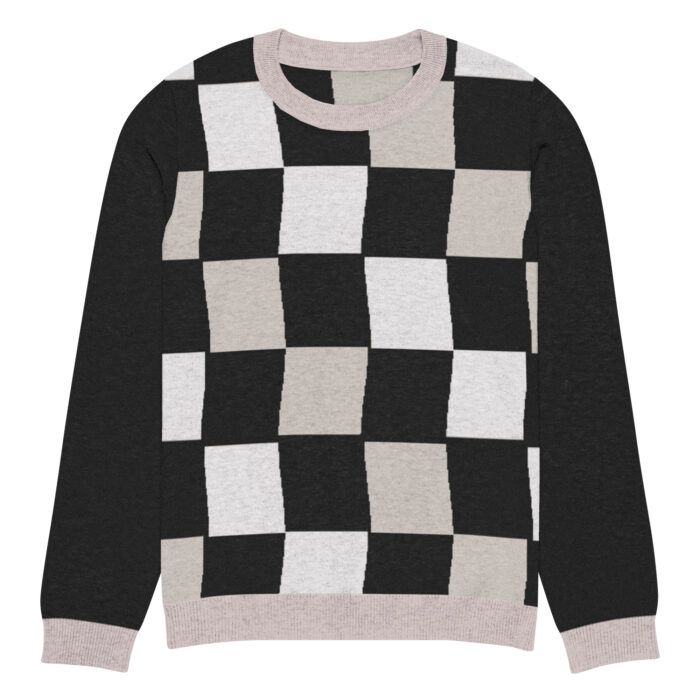 Pull tricoté ras-du-cou Damier – Image 13