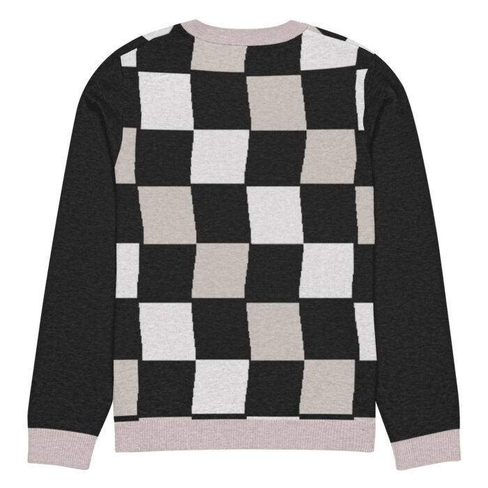 Pull tricoté ras-du-cou Damier – Image 6